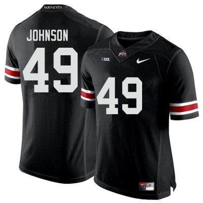 Men's Ohio State Buckeyes #49 Xavier Johnson Black Nike NCAA College Football Jersey New Release LNA1444UV